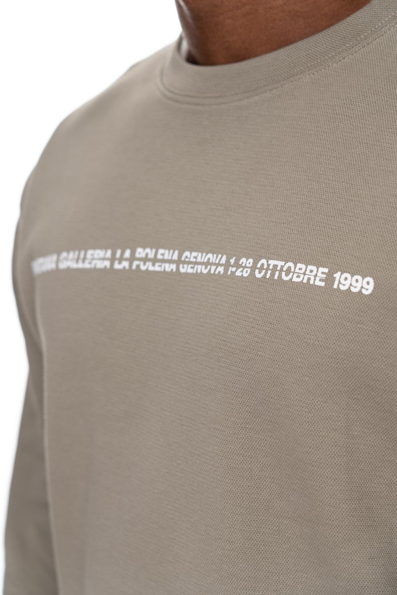 سويت شيرت قطني مطبوع - أخضر فاتح