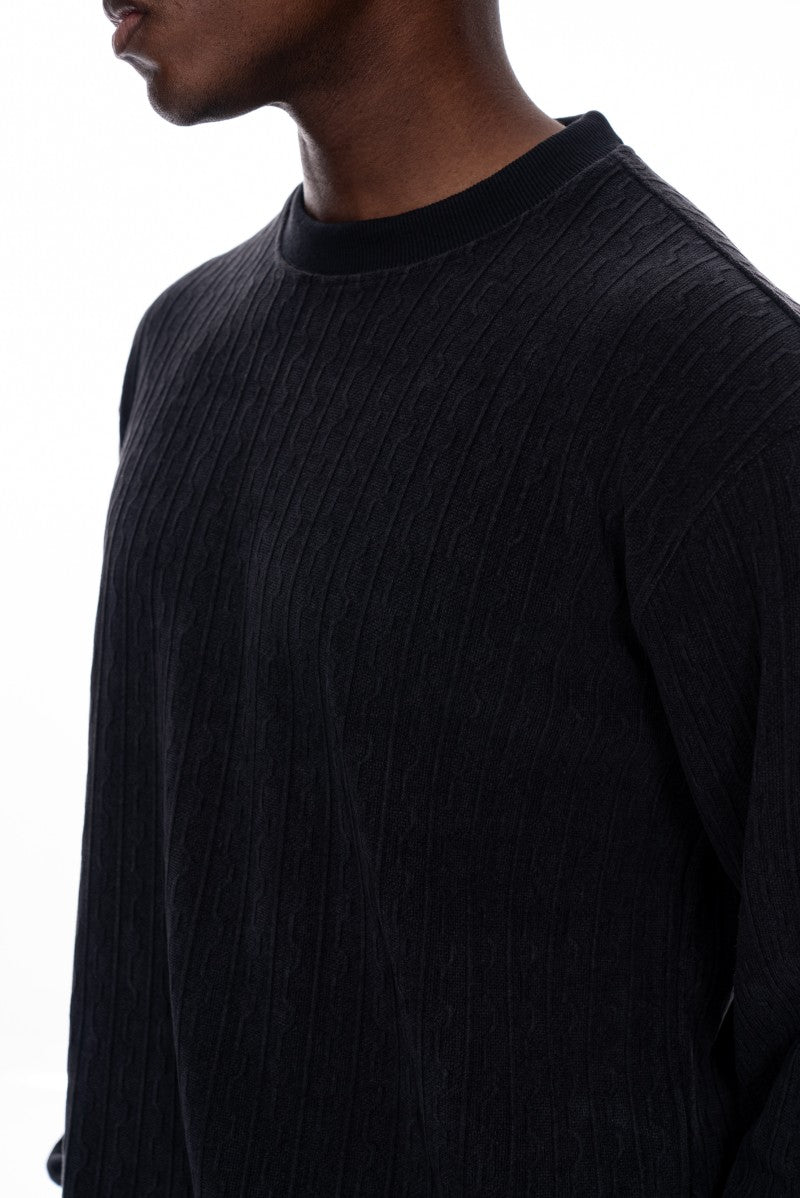 طقم سويت شيرت وبنطال رياضي منقوش - رمادي