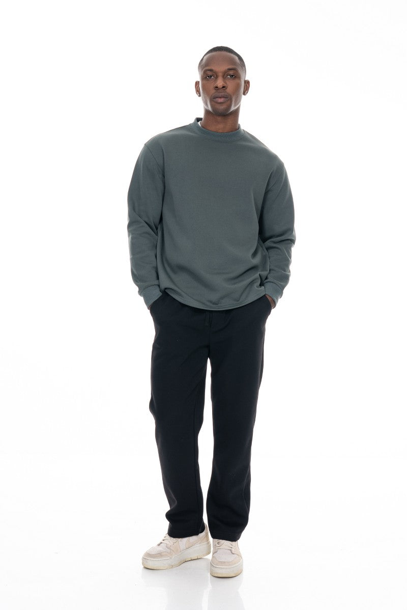 سويت شيرت قطني أساسي - أخضر