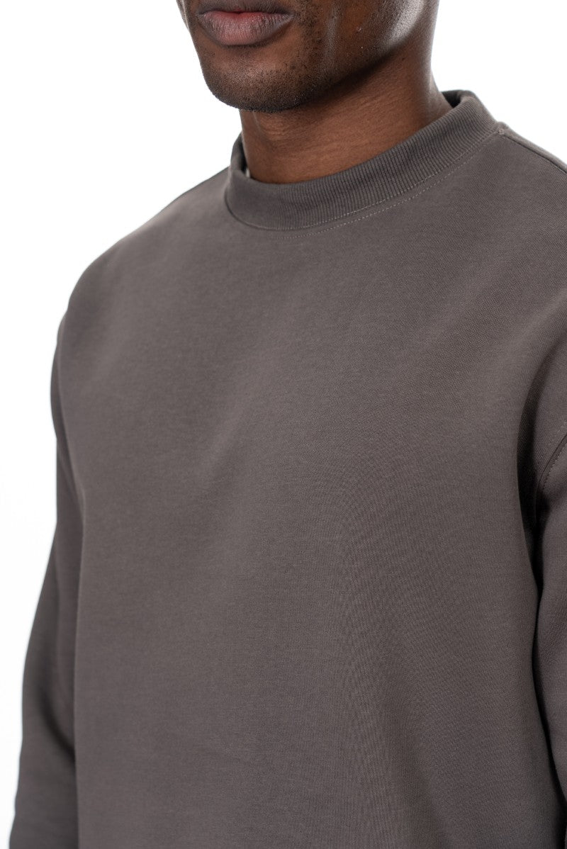 سويت شيرت قطني أساسي - رمادي