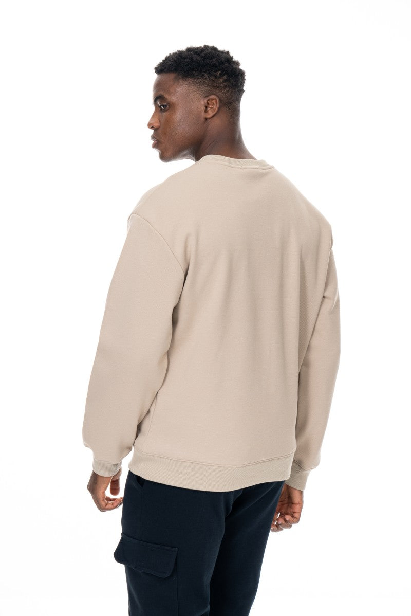 سويت شيرت قطني أساسي - حجري