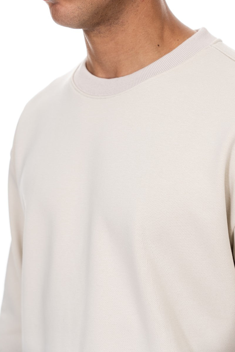 سويت شيرت قطني أساسي - بيج