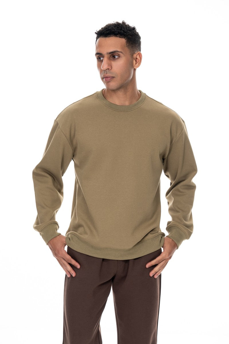 سويت شيرت قطني أساسي - أخضر