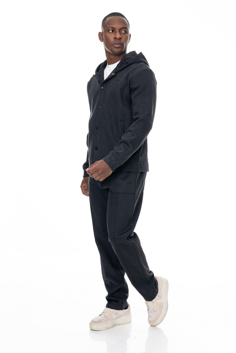 طقم تدريب أساسي للرجال - رمادي داكن