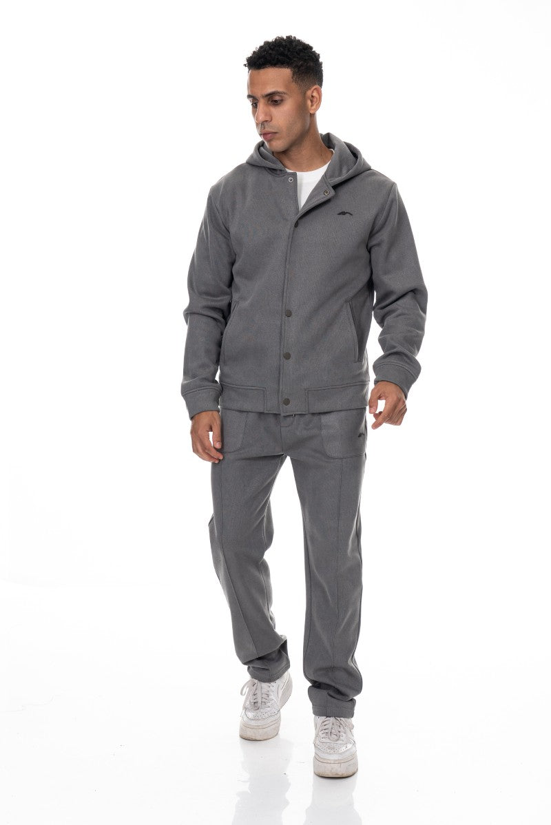 طقم تدريب أساسي للرجال - رمادي