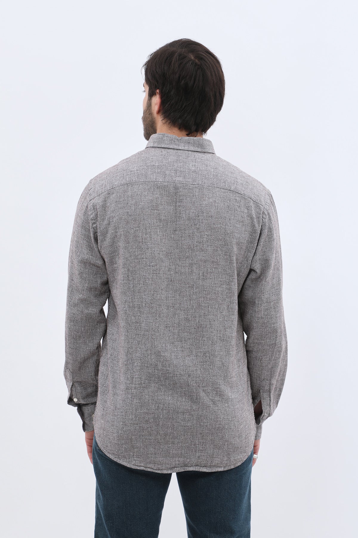قميص بقبة بأزرار من SHIRTSPRO - لون بني