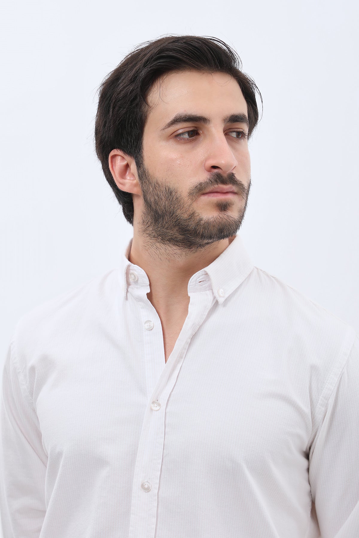 SHIRTSPRO Oxford Regular Fit Shirt - Button-Down Collar - Beige