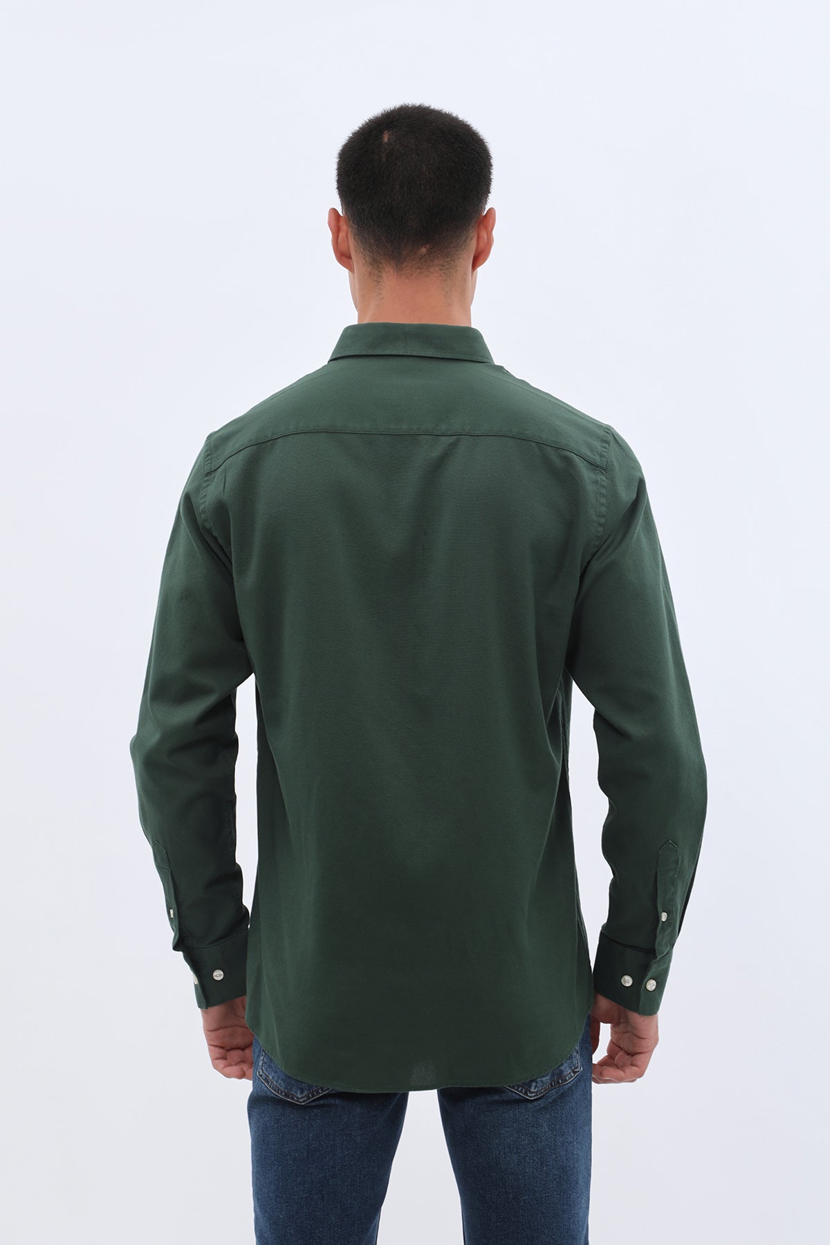 قميص باسكت بقبة بأزرار من SHIRTSPRO - لون أخضر