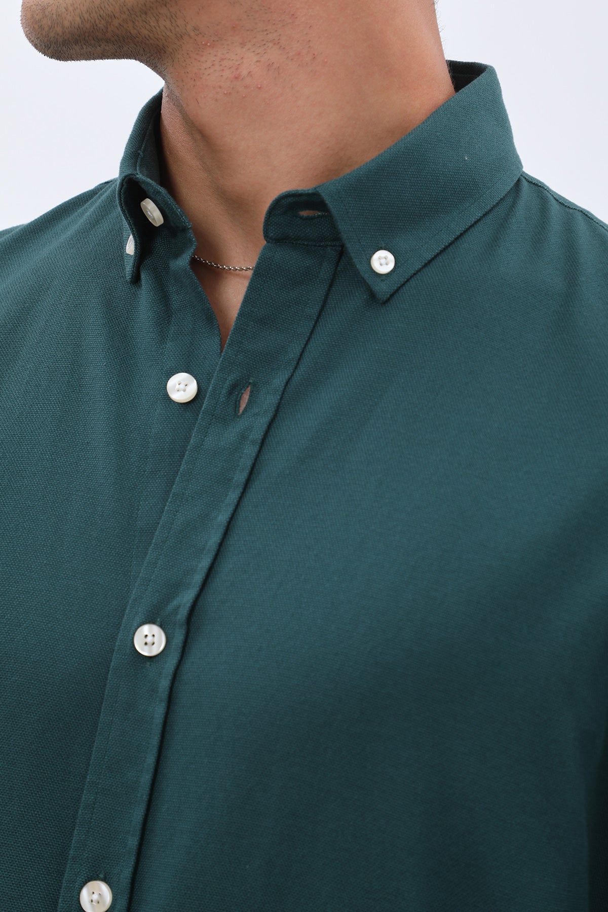 SHIRTSPRO Basket Regular Fit Shirt - Button-Down Collar - Turquoise - Small