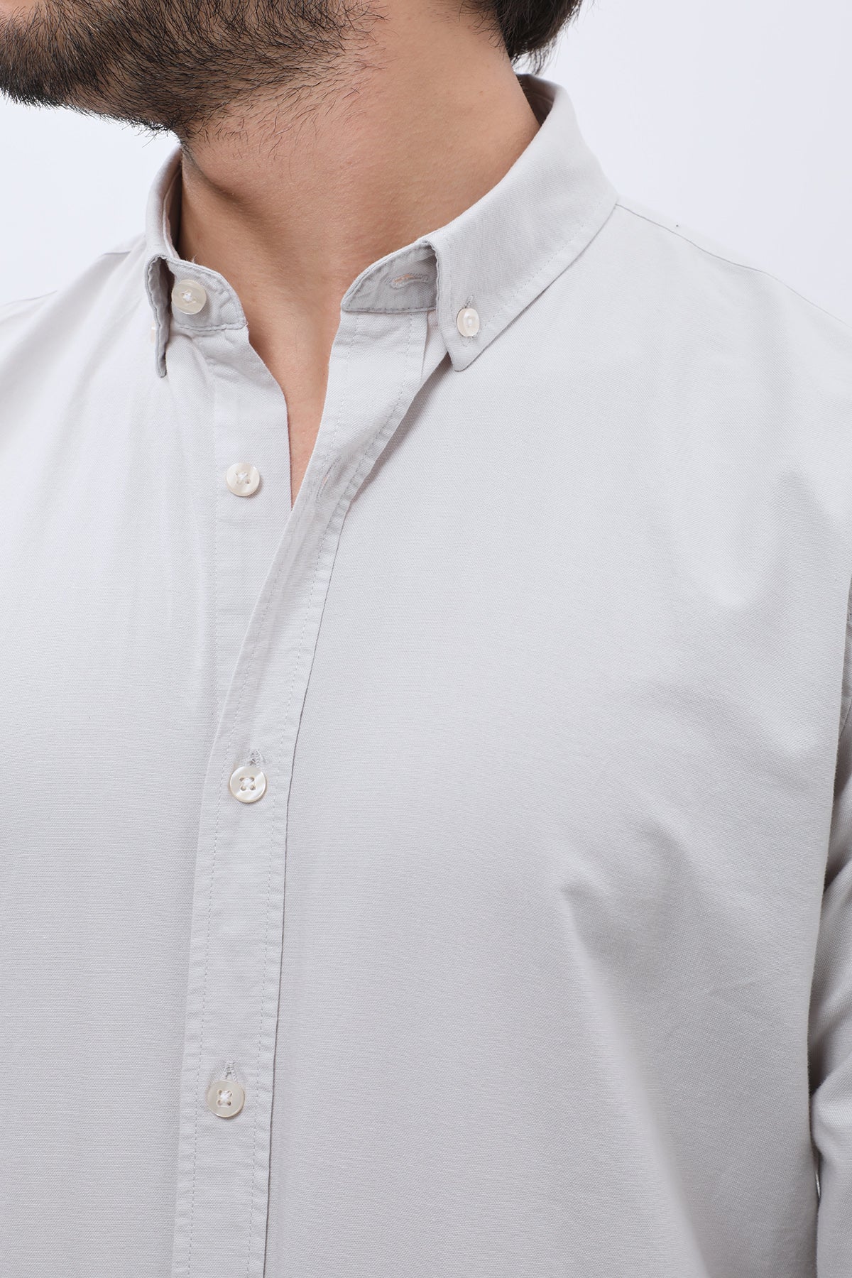 SHIRTSPRO Oxford Regular Fit Shirt - Button-Down Collar - Grey