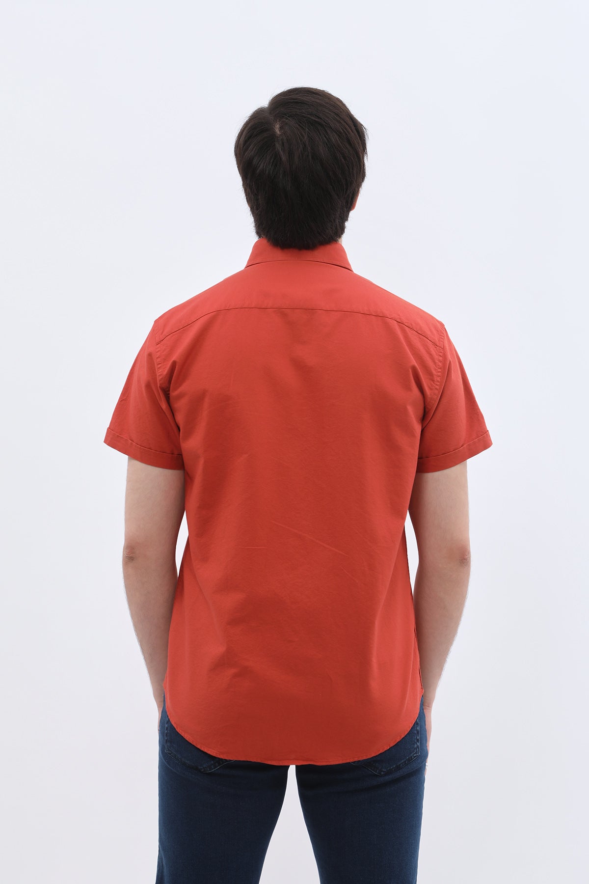 SHIRTSPRO Oxford Regular Fit Short Sleeve Shirt - Button-Down Collar - Picante