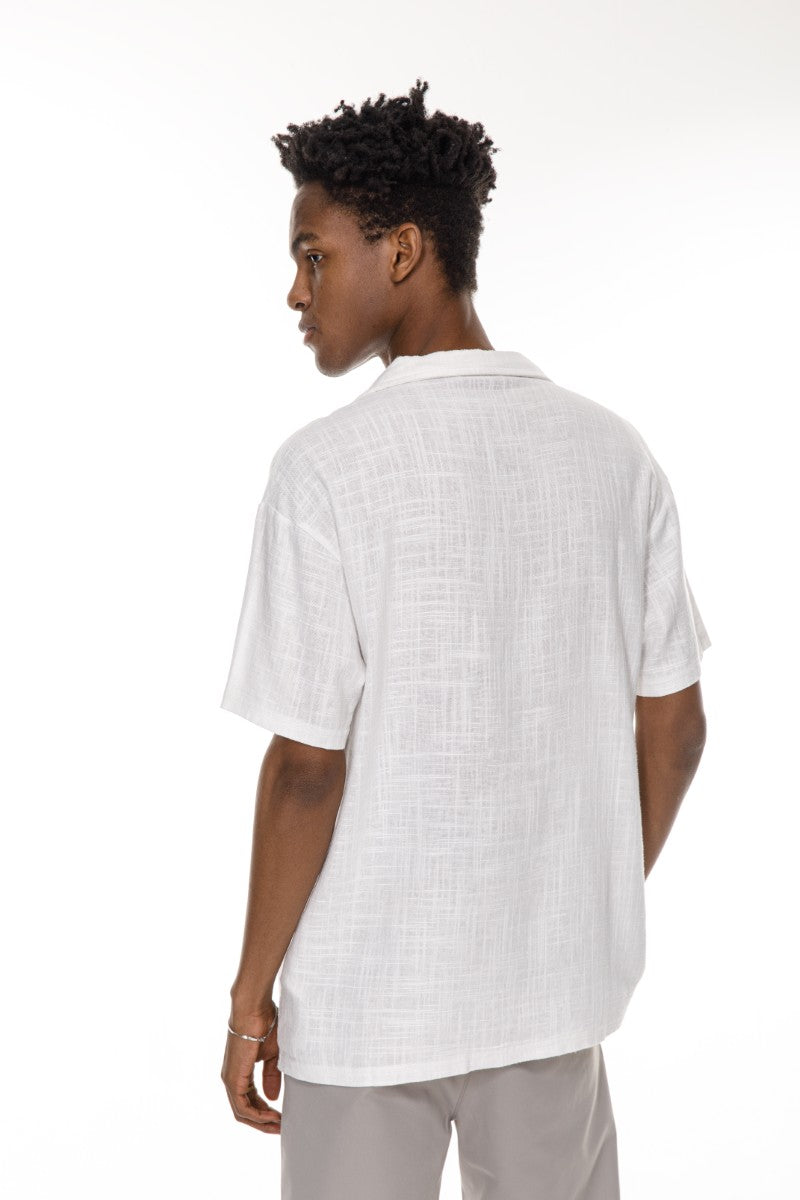 Linen-Blend Summer Shirt - Off White