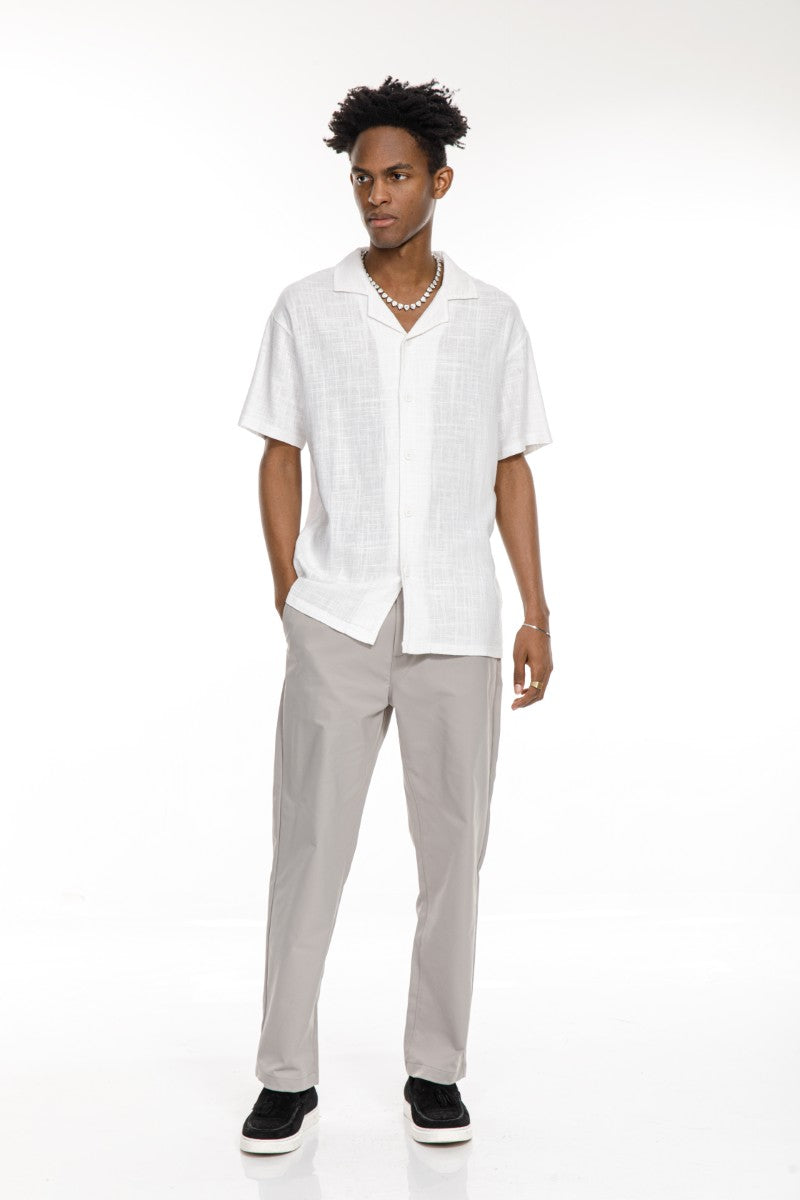 Linen-Blend Summer Shirt - Off White