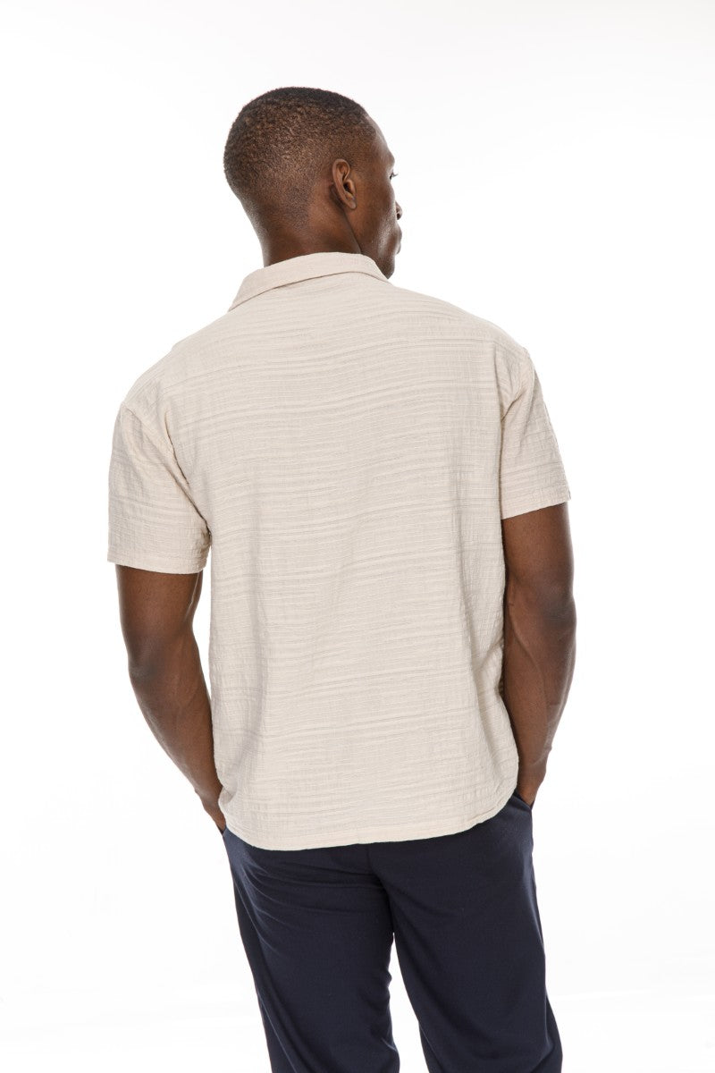 Classic Cotton Summer Shirt - Beige