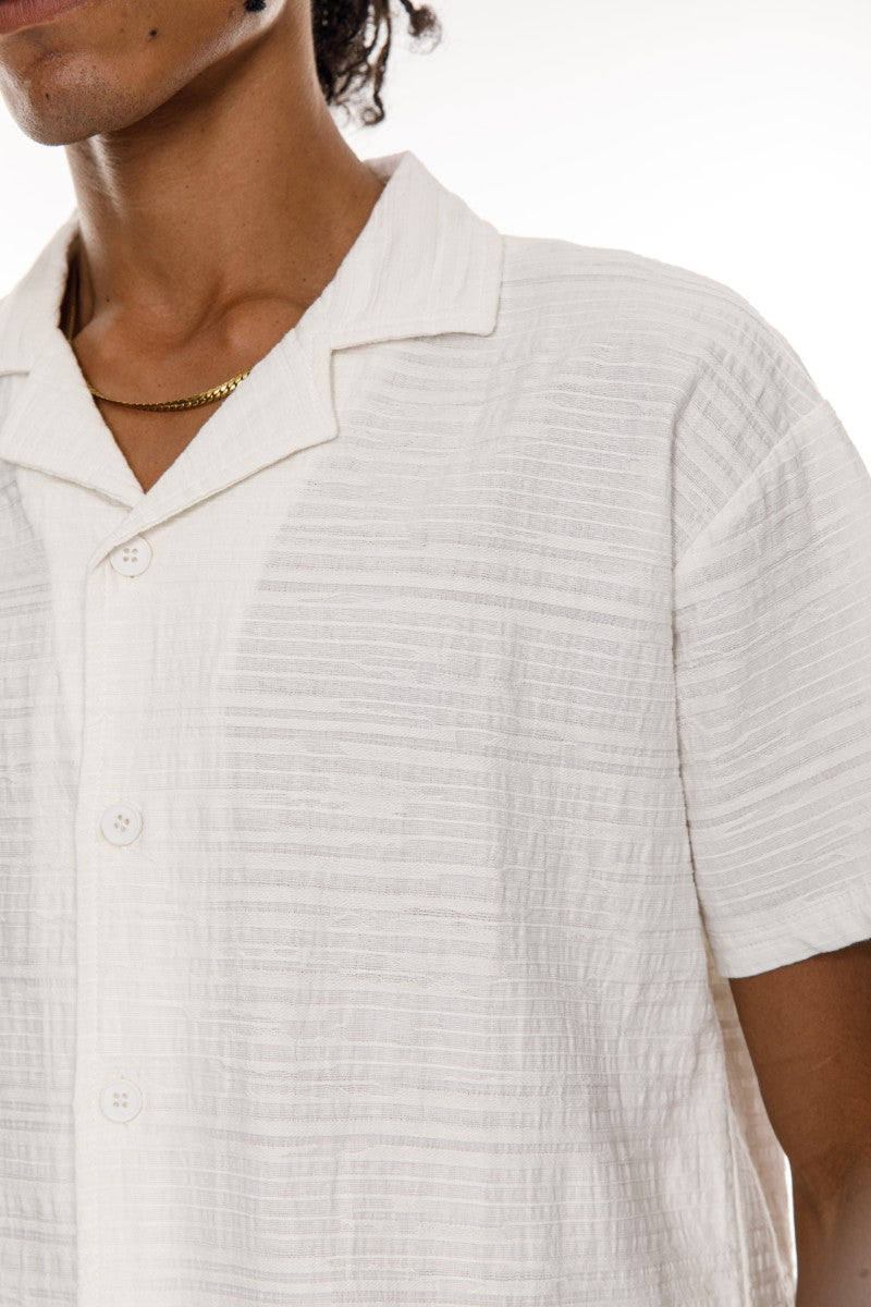 قميص DNM UNITED أبيض 100% قطن