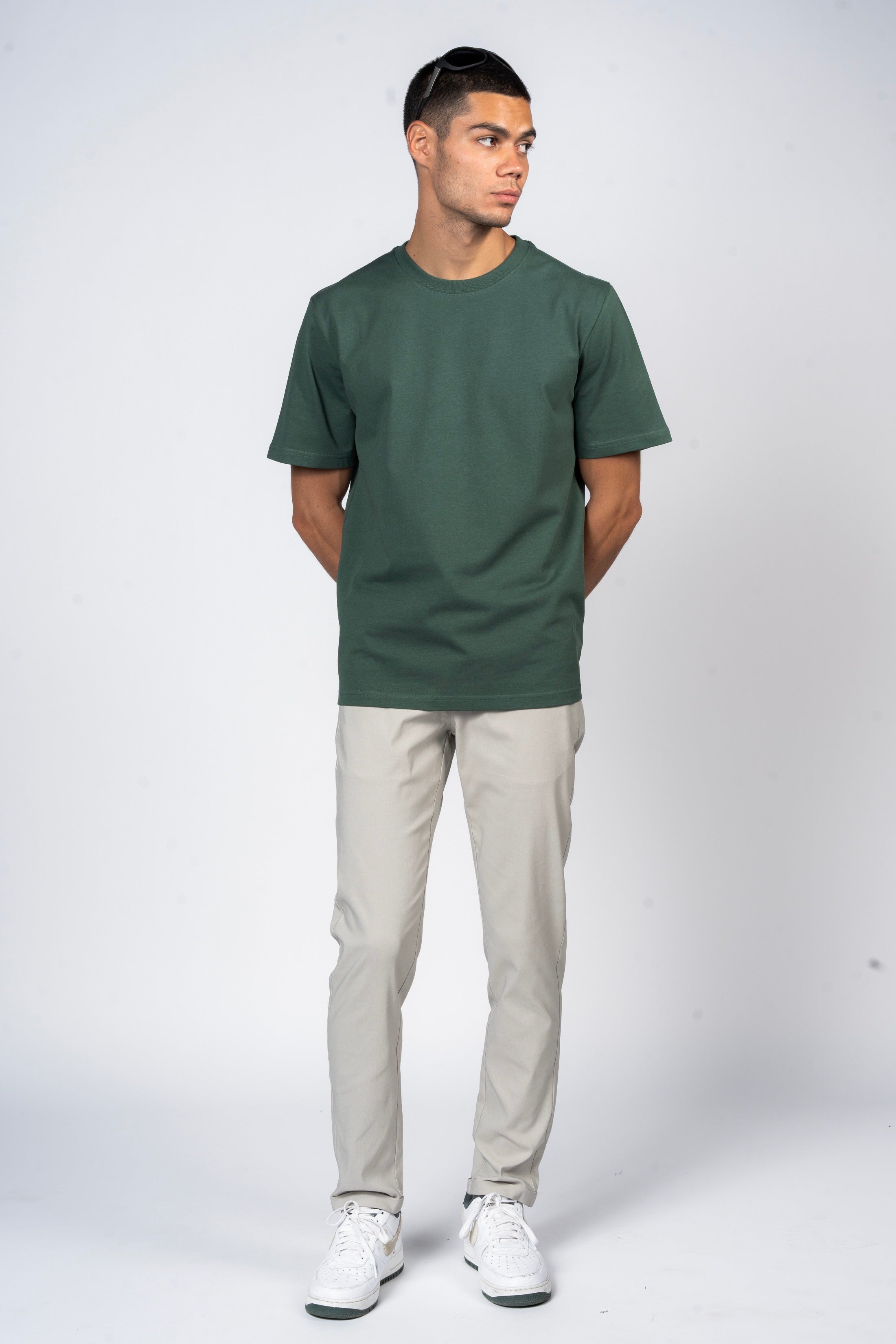 SHIRTSPRO 100% Cotton Regular Fit T-Shirt - Green