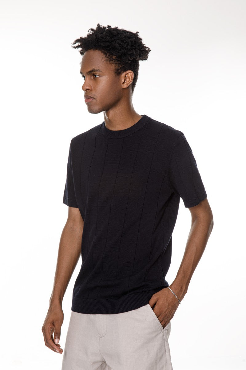 DNM UNITED D.Navy T-Shirt – 100% Cotton - old money