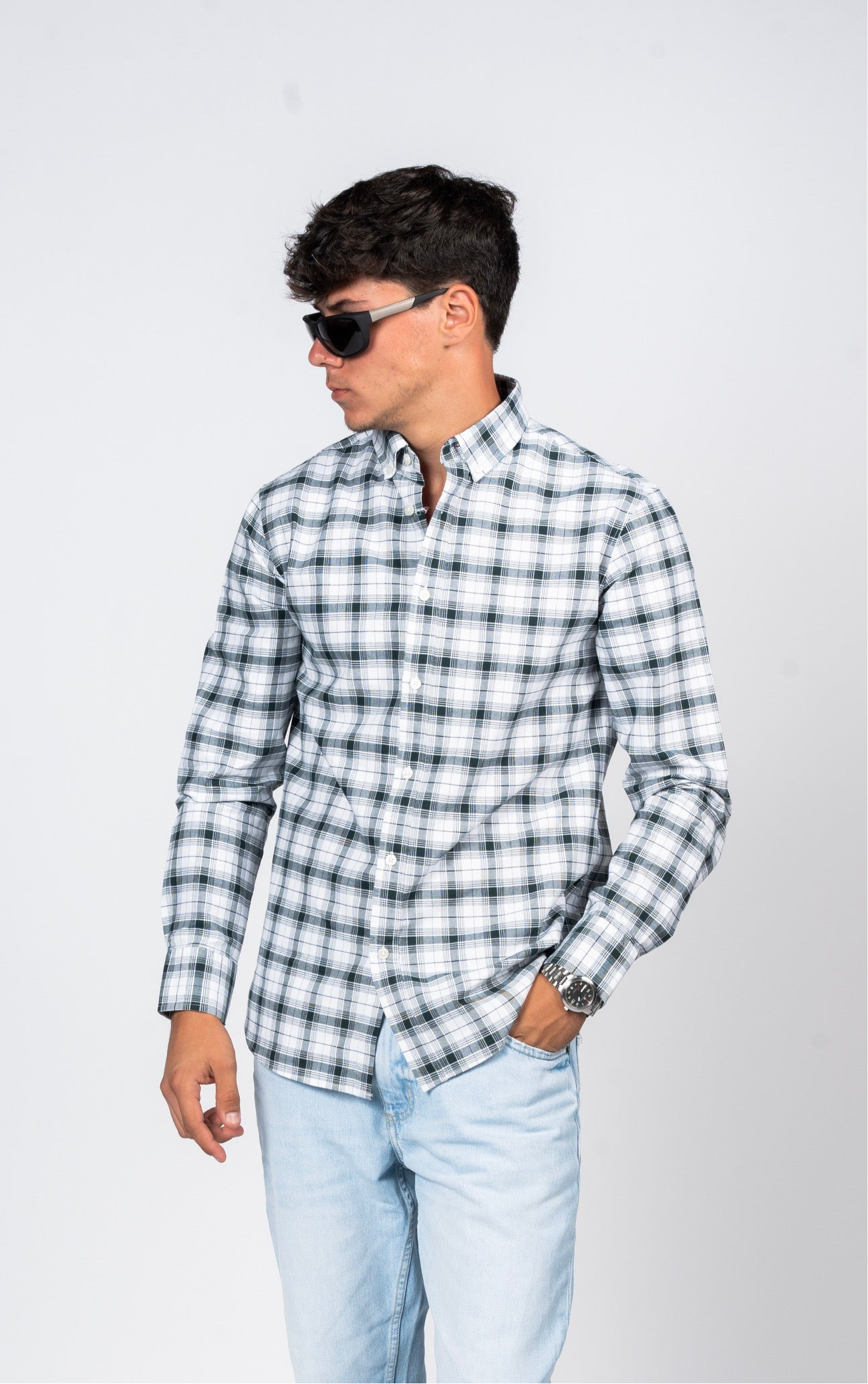 SHIRTSPRO Checked Smart Fit Shirt - Button-Down Collar - Ponderosa Pine
