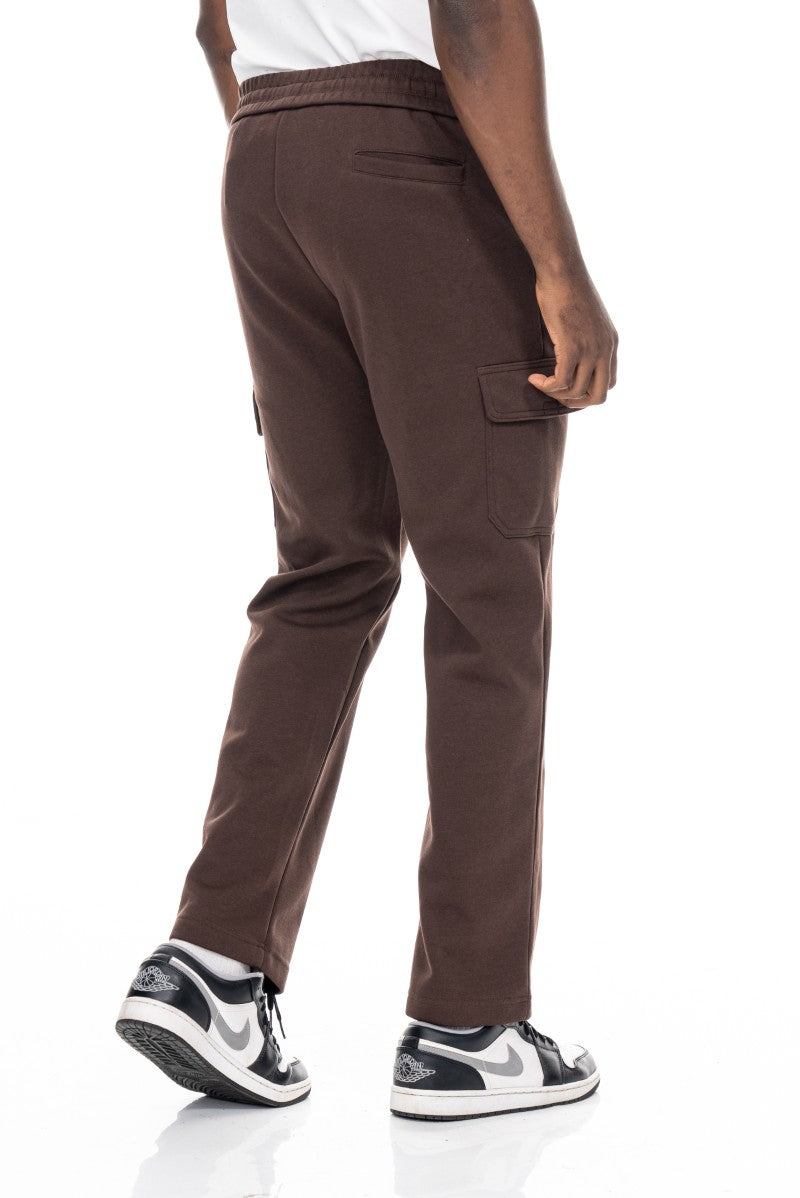 بنطال رياضي مريح من القطن - بني