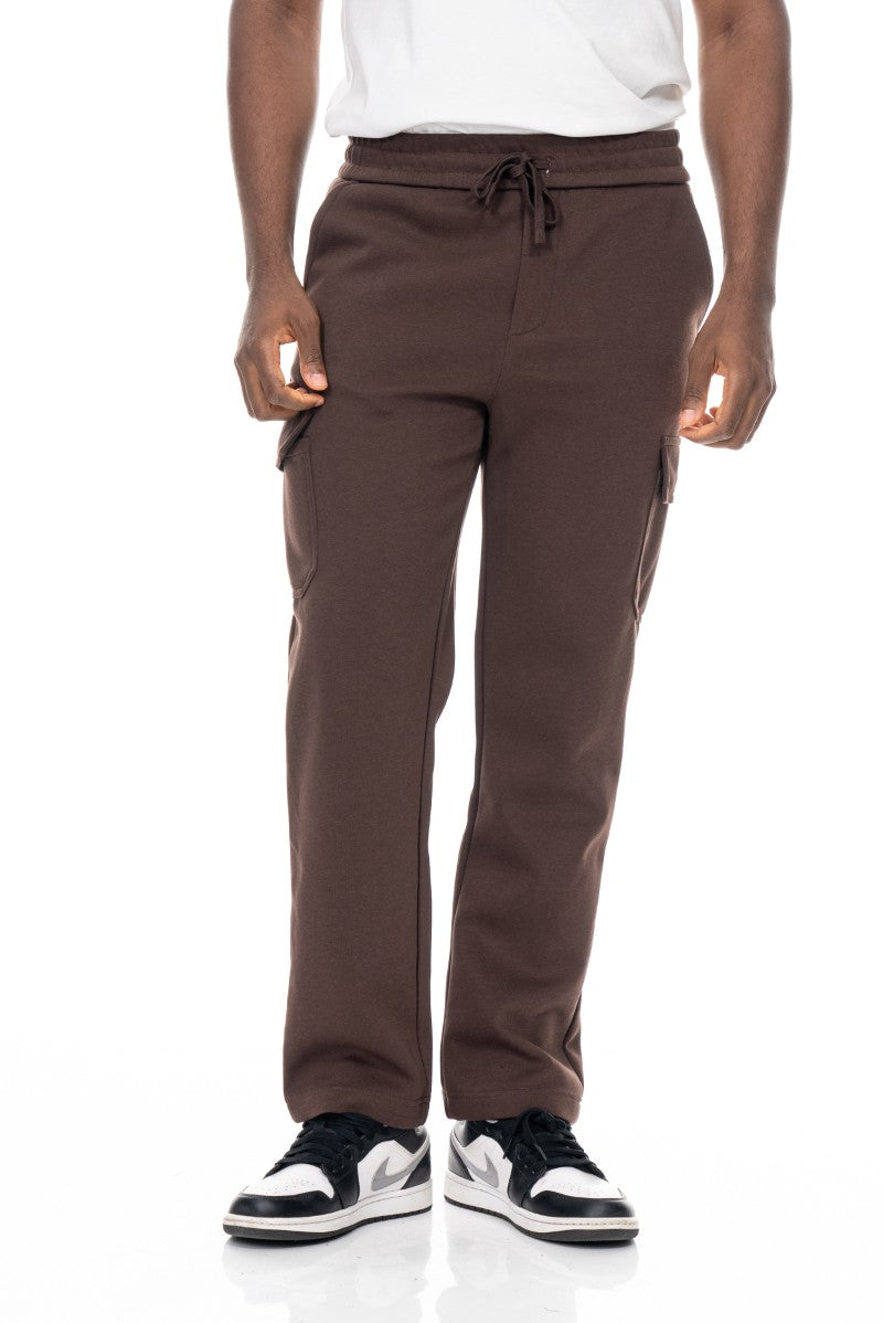 بنطال رياضي مريح من القطن - بني