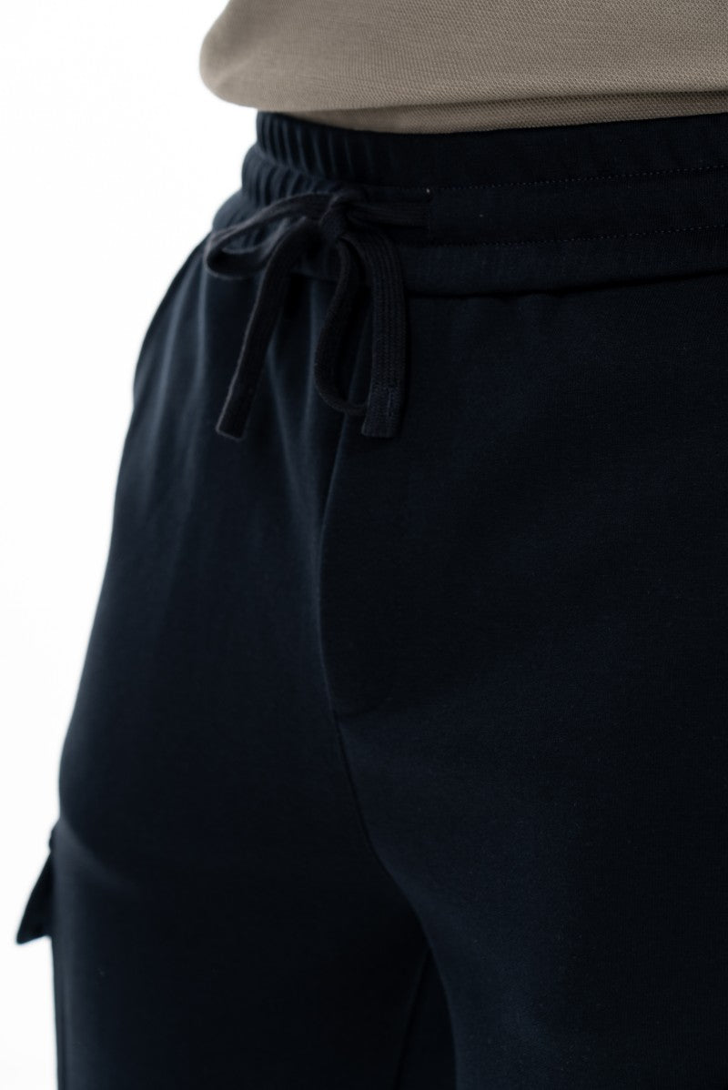 بنطال رياضي قطني مريح - كحلي