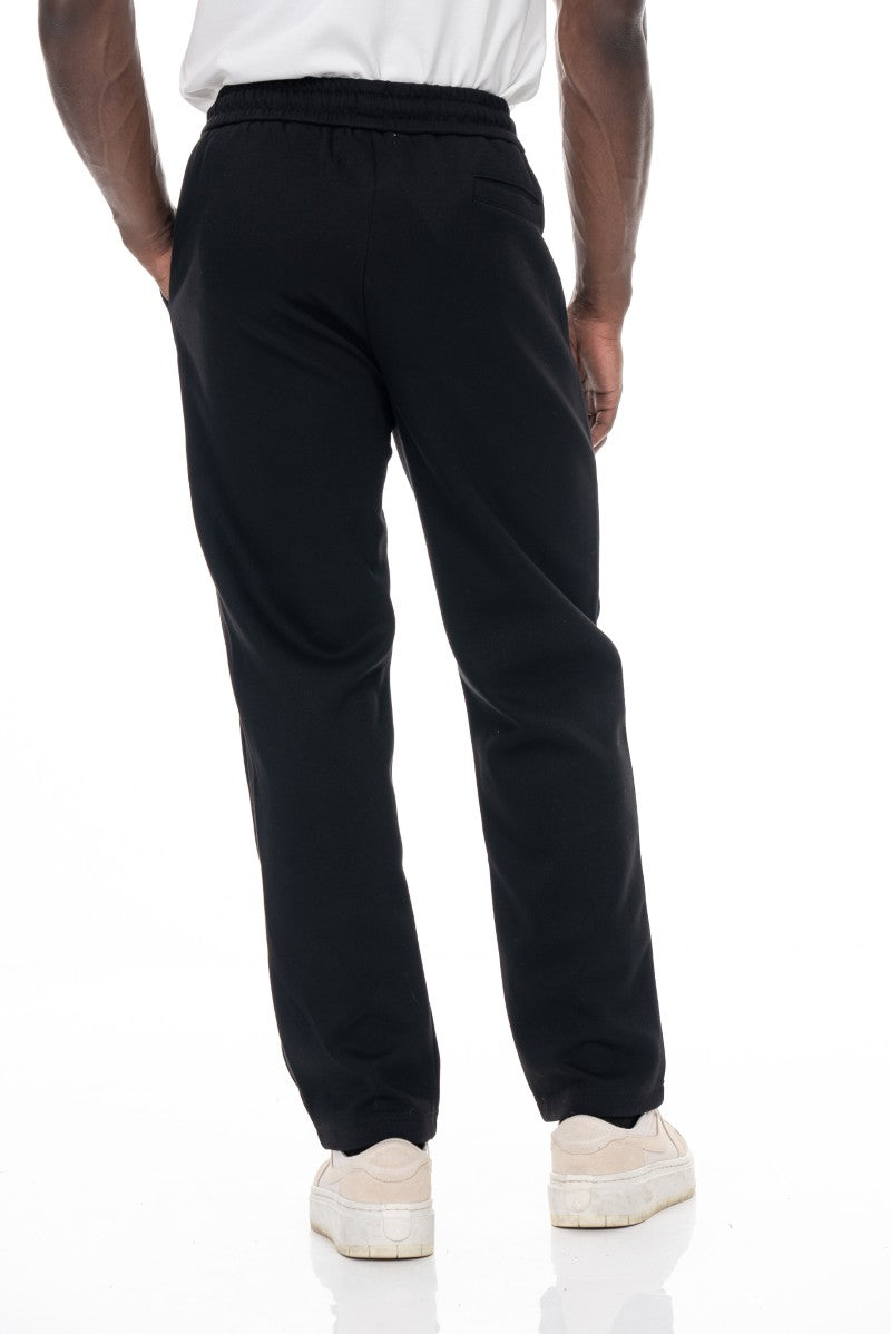 بنطال رياضي قطني مريح - أسود