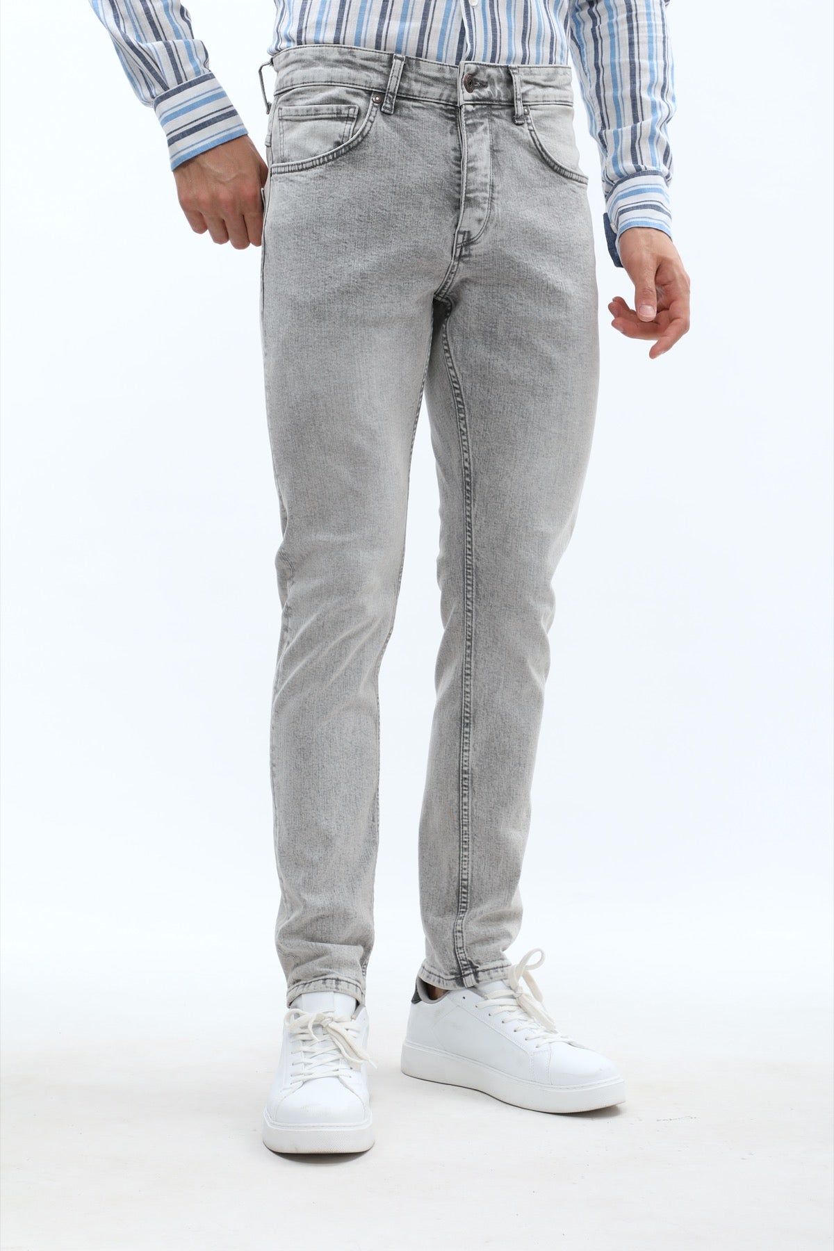 JEANSPRO Slim Fit Jeans - Light Gray Wash