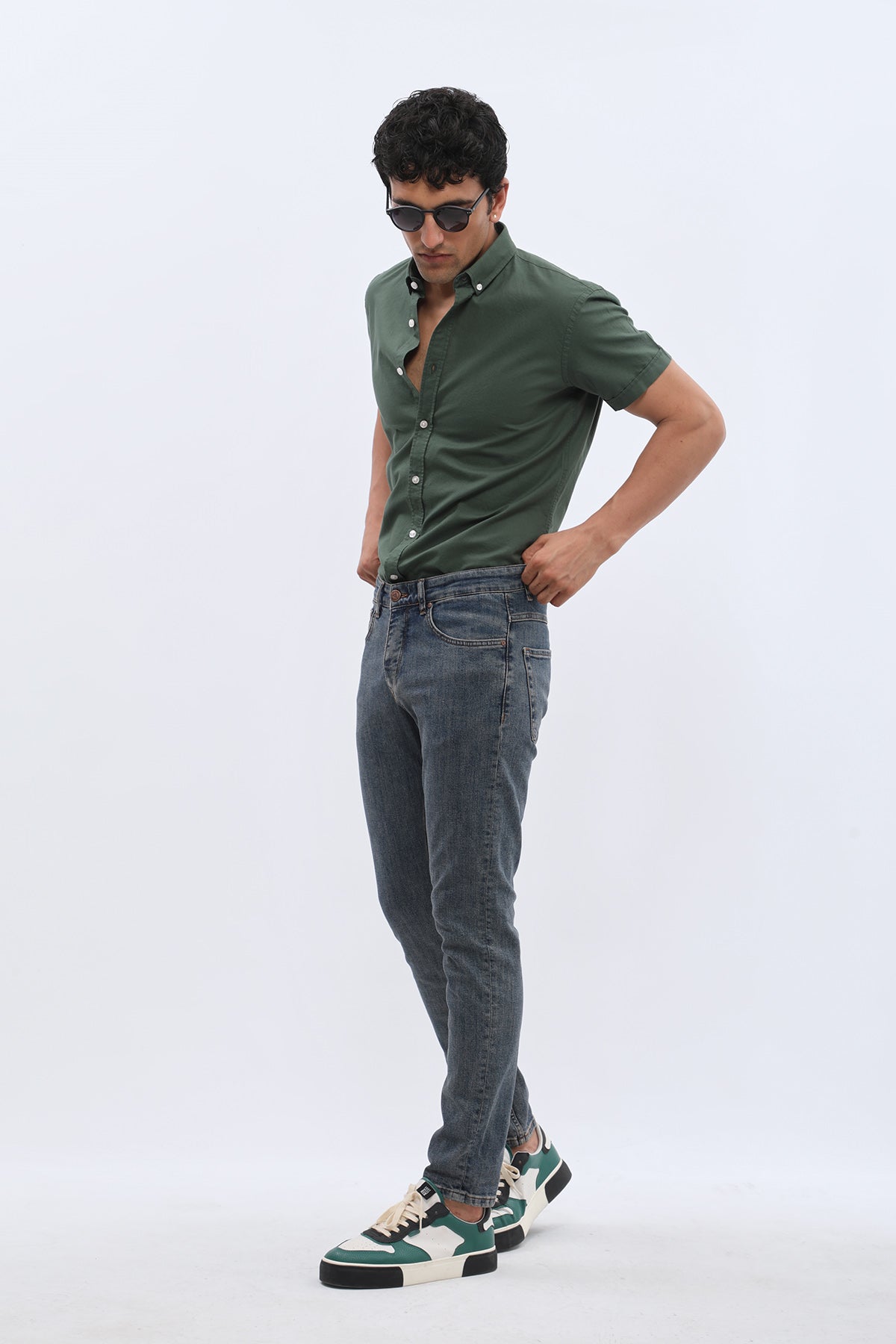 DNM UNITED Slim Fit Jeans -  Vintage Faded Blue