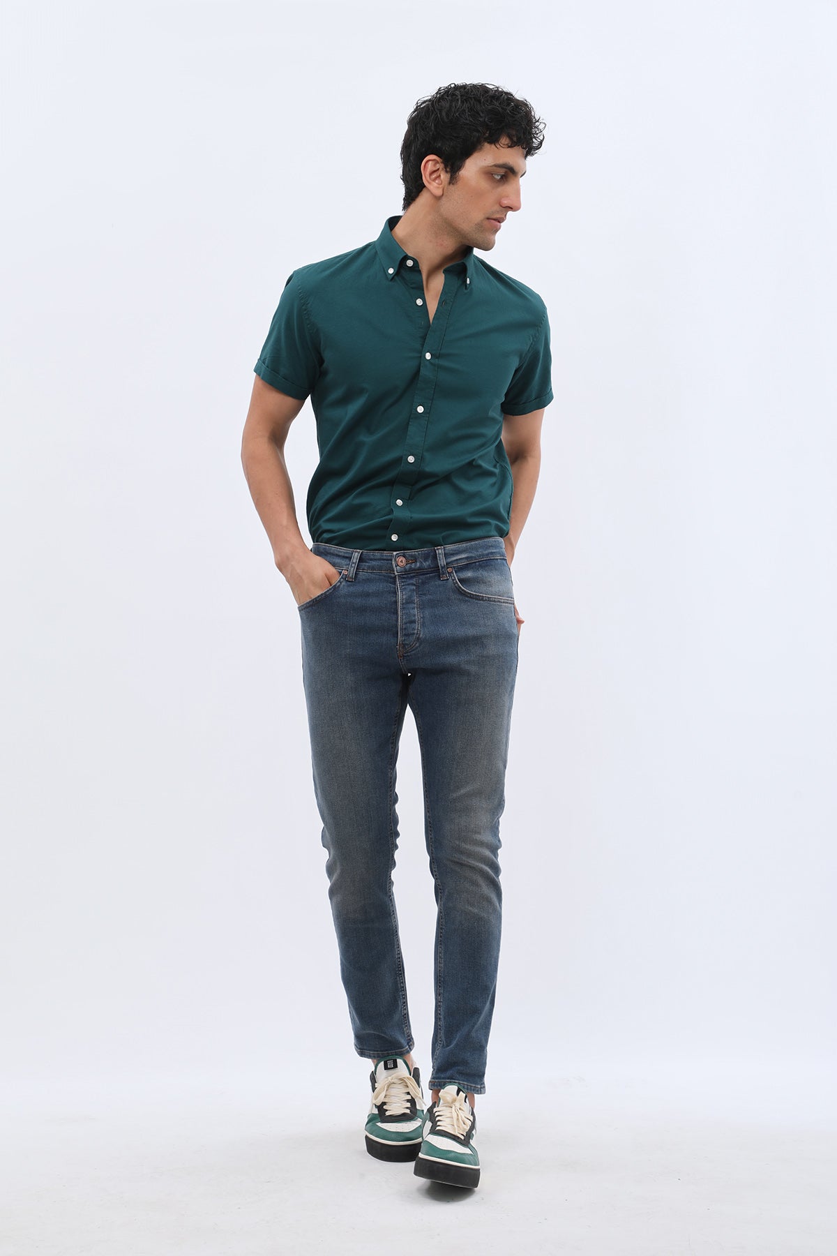 DNM UNITED Slim Fit Jeans -  Stonewashed Blue