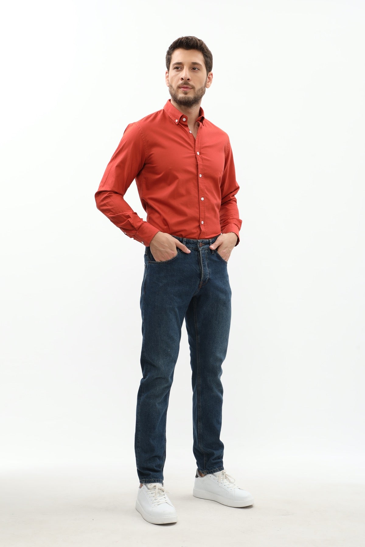 DNM UNITED Slim Fit Jeans - Dark Wash Blue