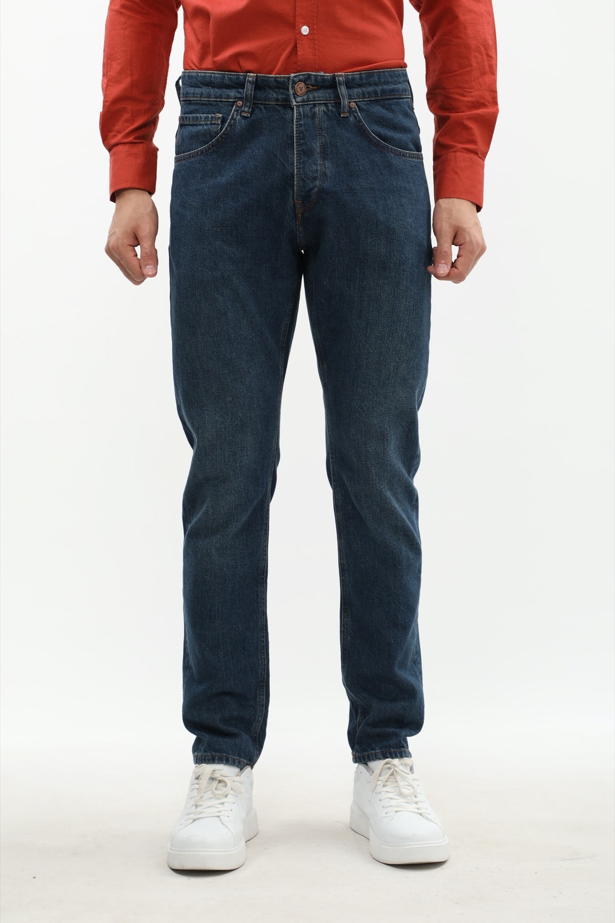 DNM UNITED Slim Fit Jeans - Dark Wash Blue