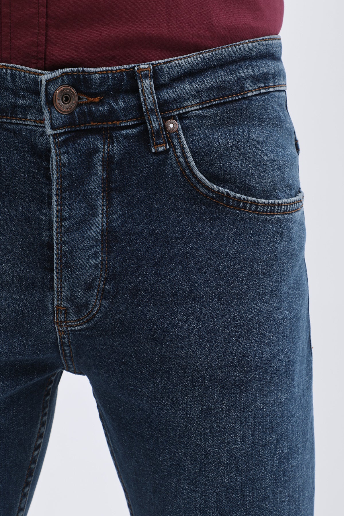 جينز Slim Fit من JEANSPRO - لون أزرق ليلي داكن