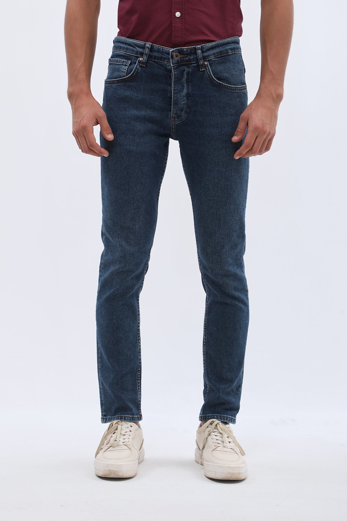 جينز Slim Fit من JEANSPRO - لون أزرق ليلي داكن