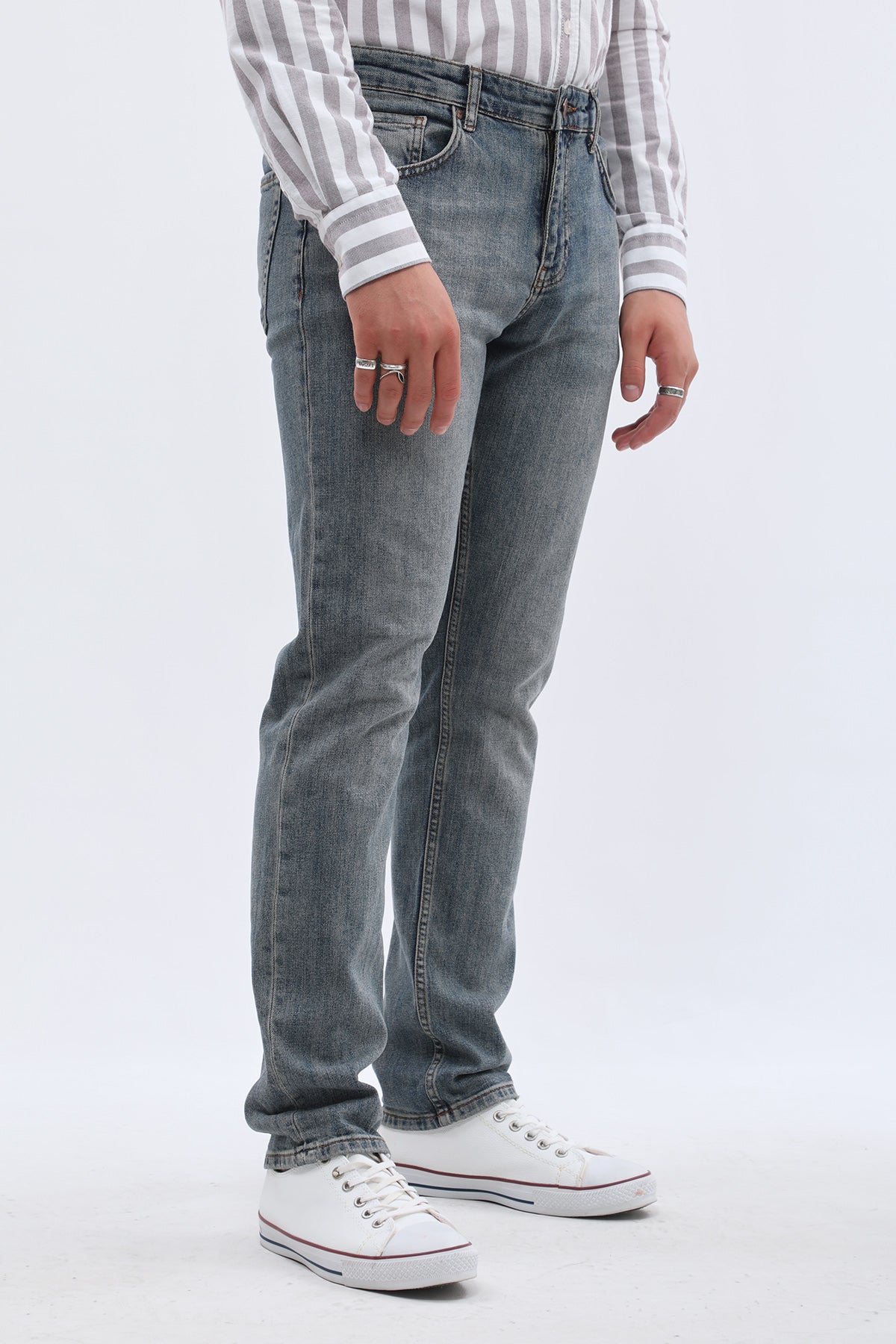 DNM UNITED Comfort Fit Jeans - Stonewashed Denim Blue