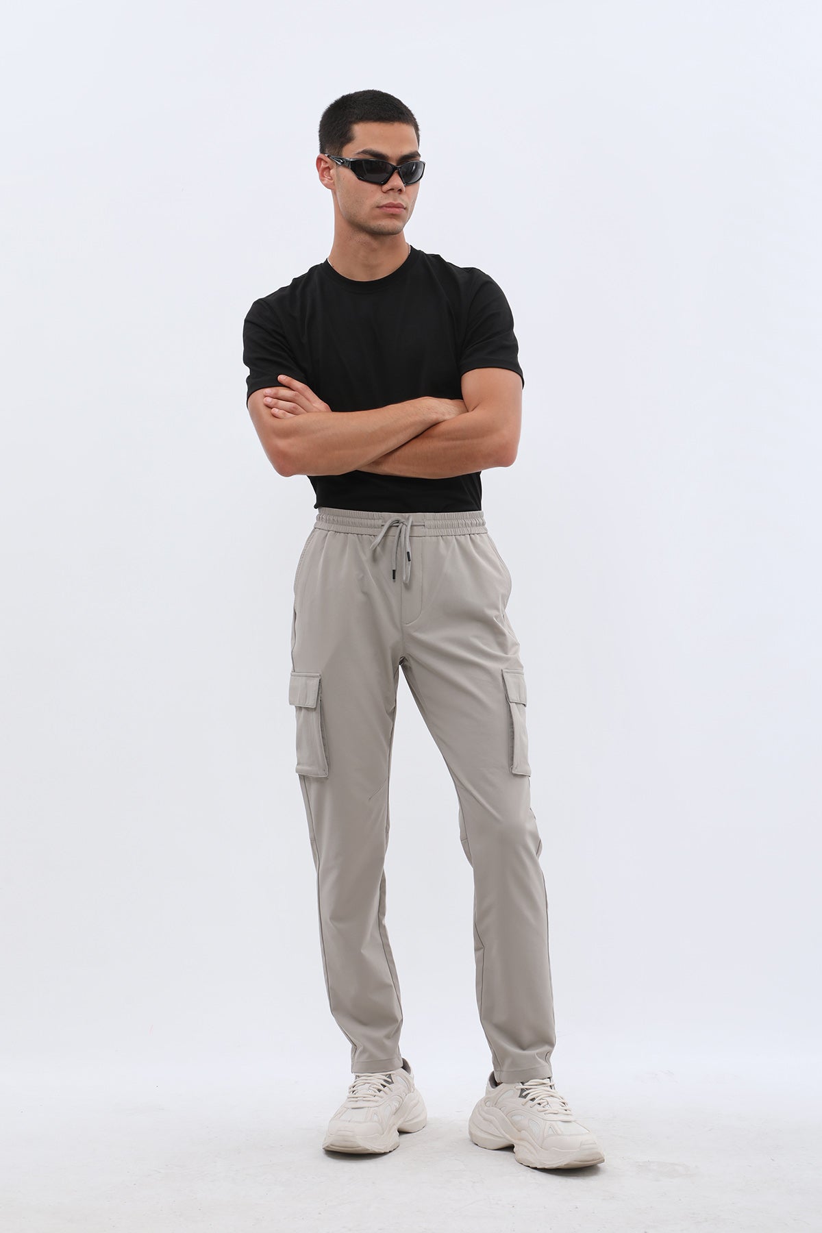 JEANSPRO Stretch-Blend Cargo Pants - Stone
