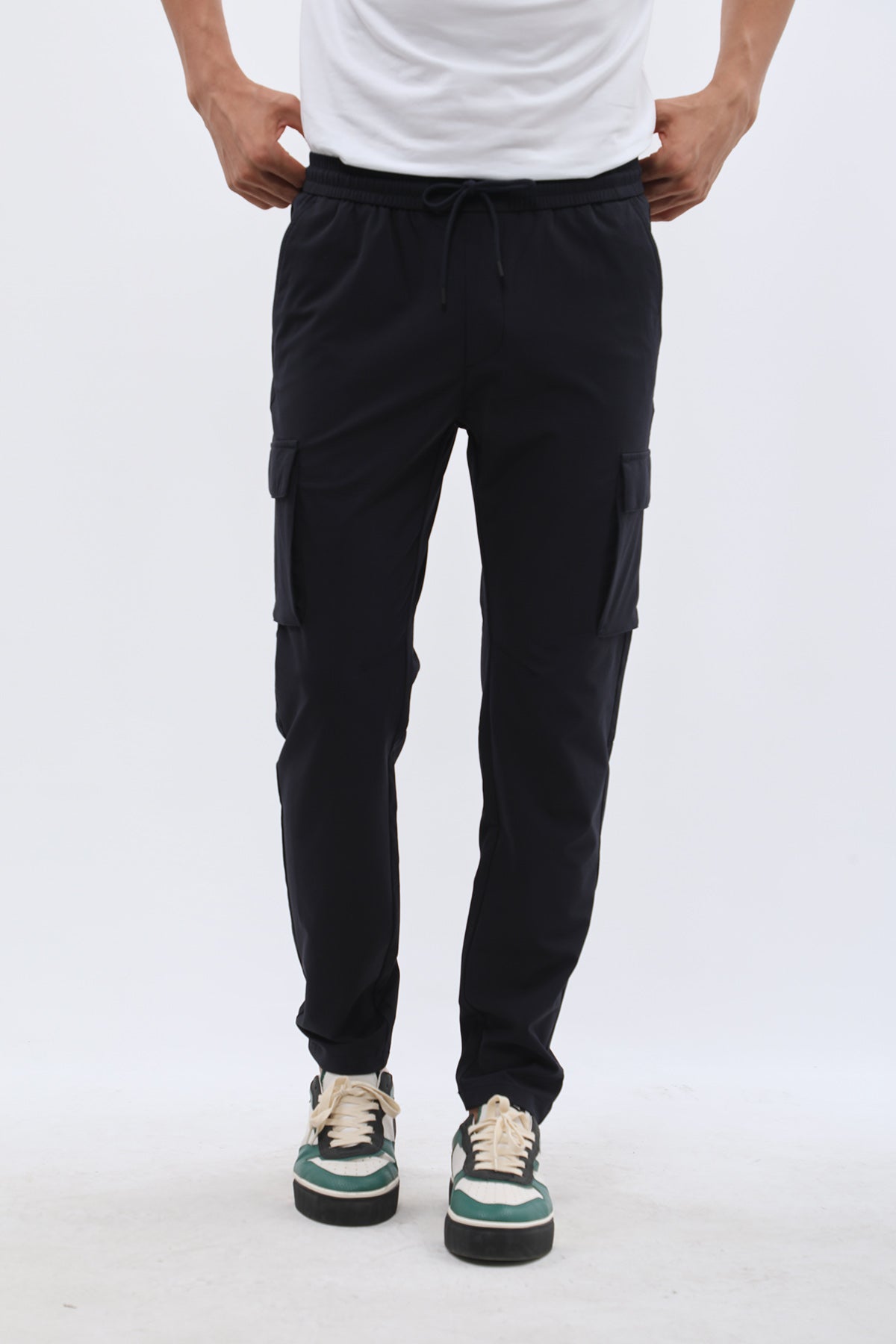 JEANSPRO Stretch-Blend Cargo Pants - Navy
