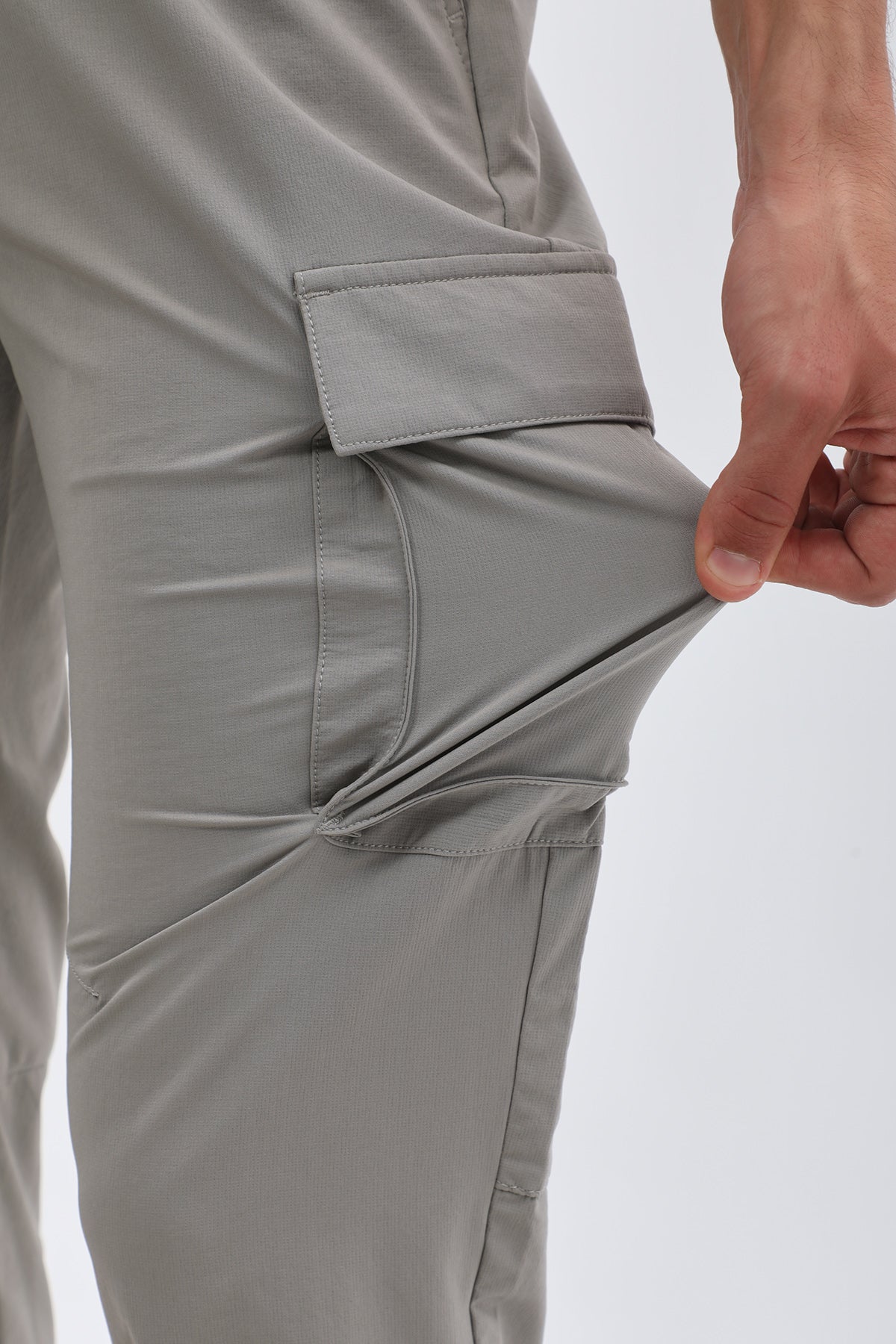 JEANSPRO Stretch-Blend Cargo Pants - Grey