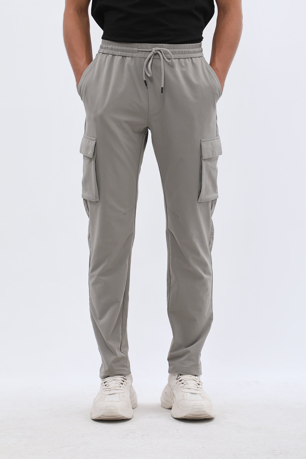 JEANSPRO Stretch-Blend Cargo Pants - Grey
