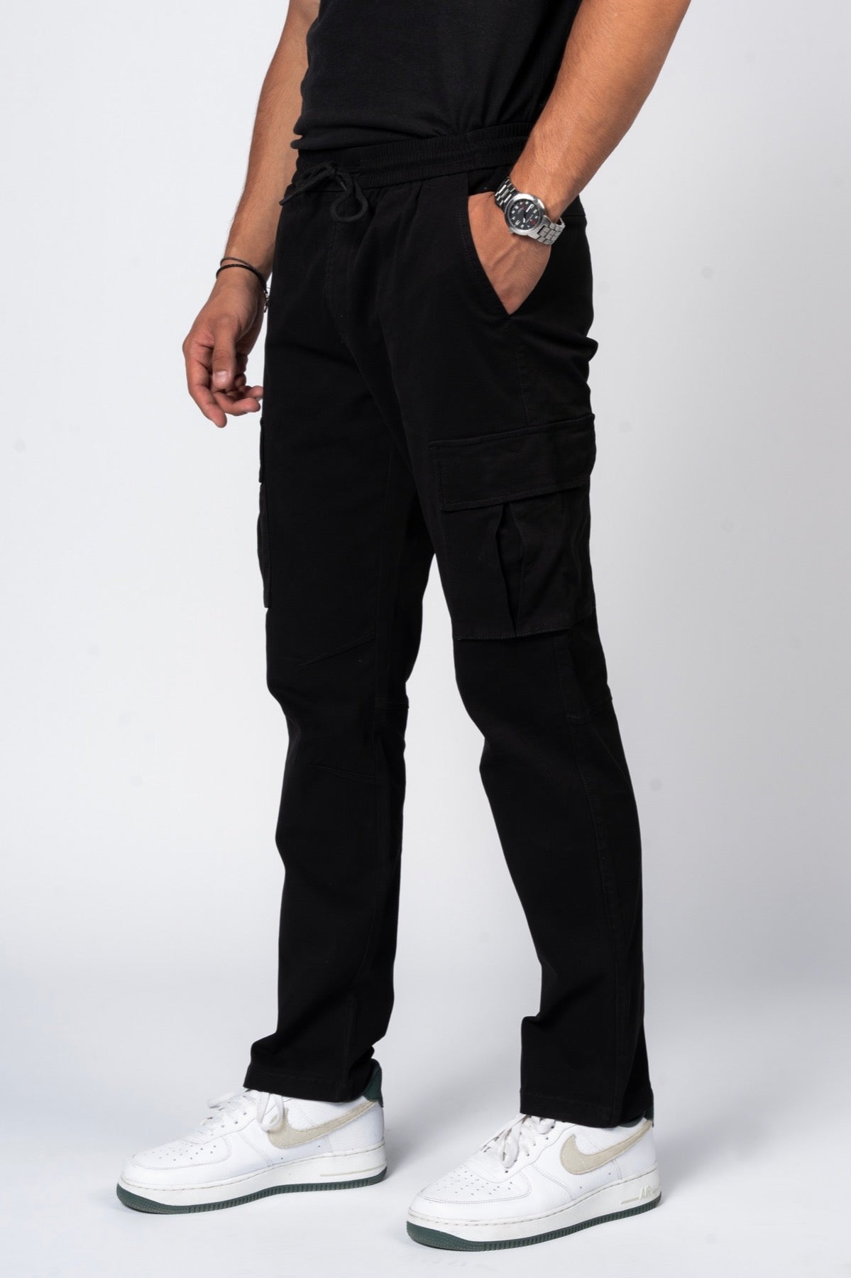 JEANSPRO Classic Cotton Cargo Pants - Black