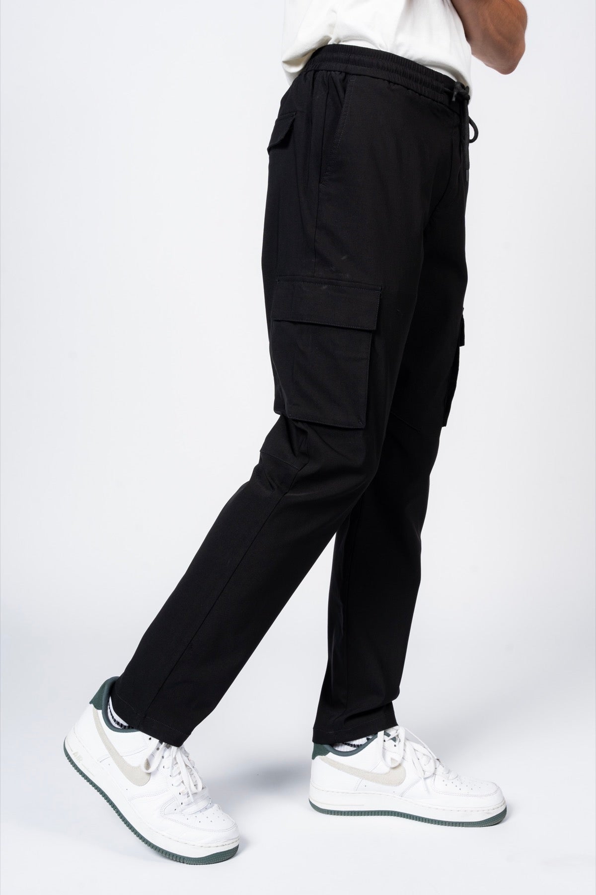 JEANSPRO Stretch-Blend Cargo Pants - Black