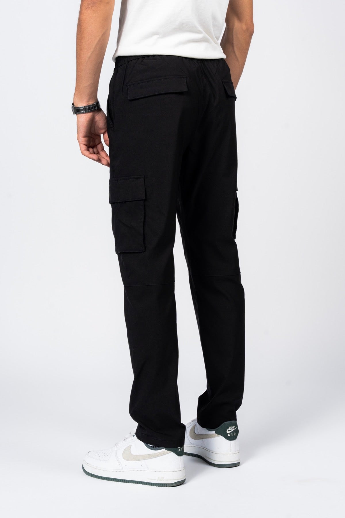JEANSPRO Stretch-Blend Cargo Pants - Black
