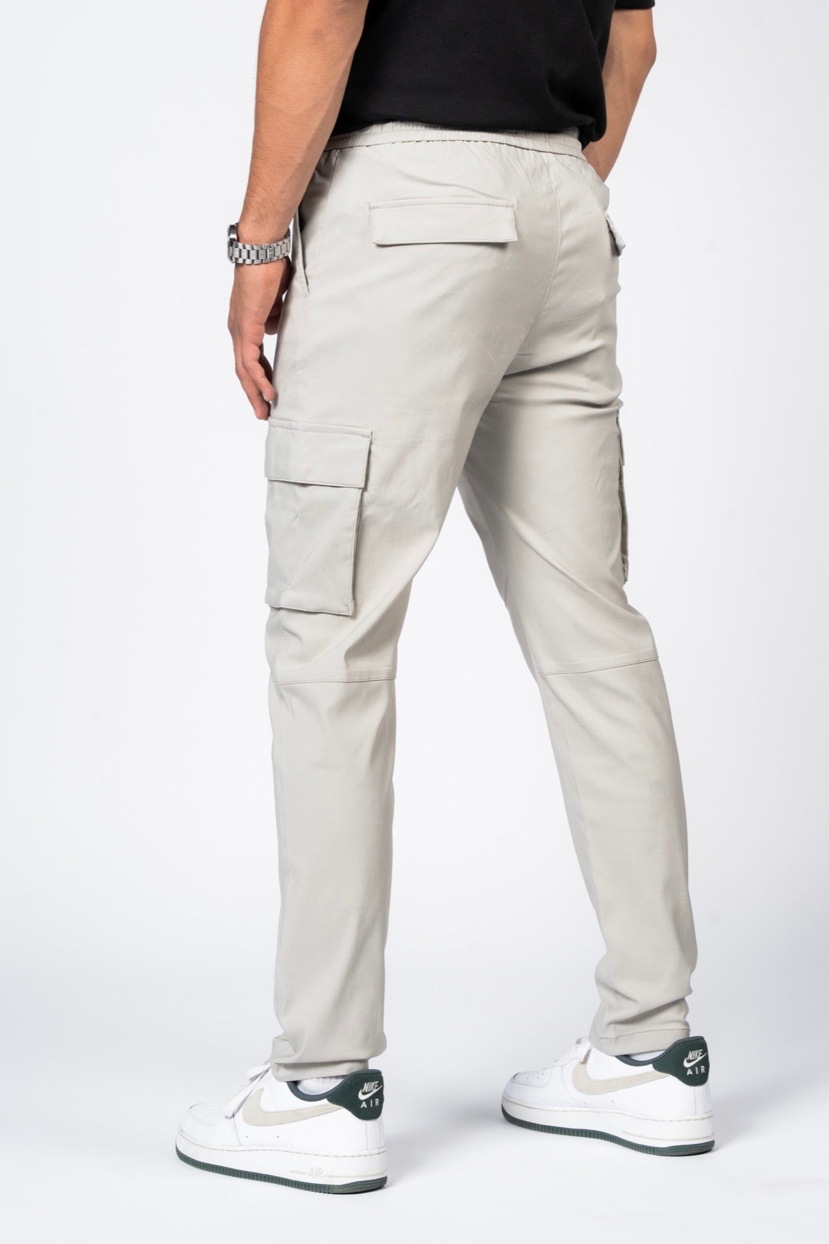 JEANSPRO Stretch-Blend Cargo Pants - Stone