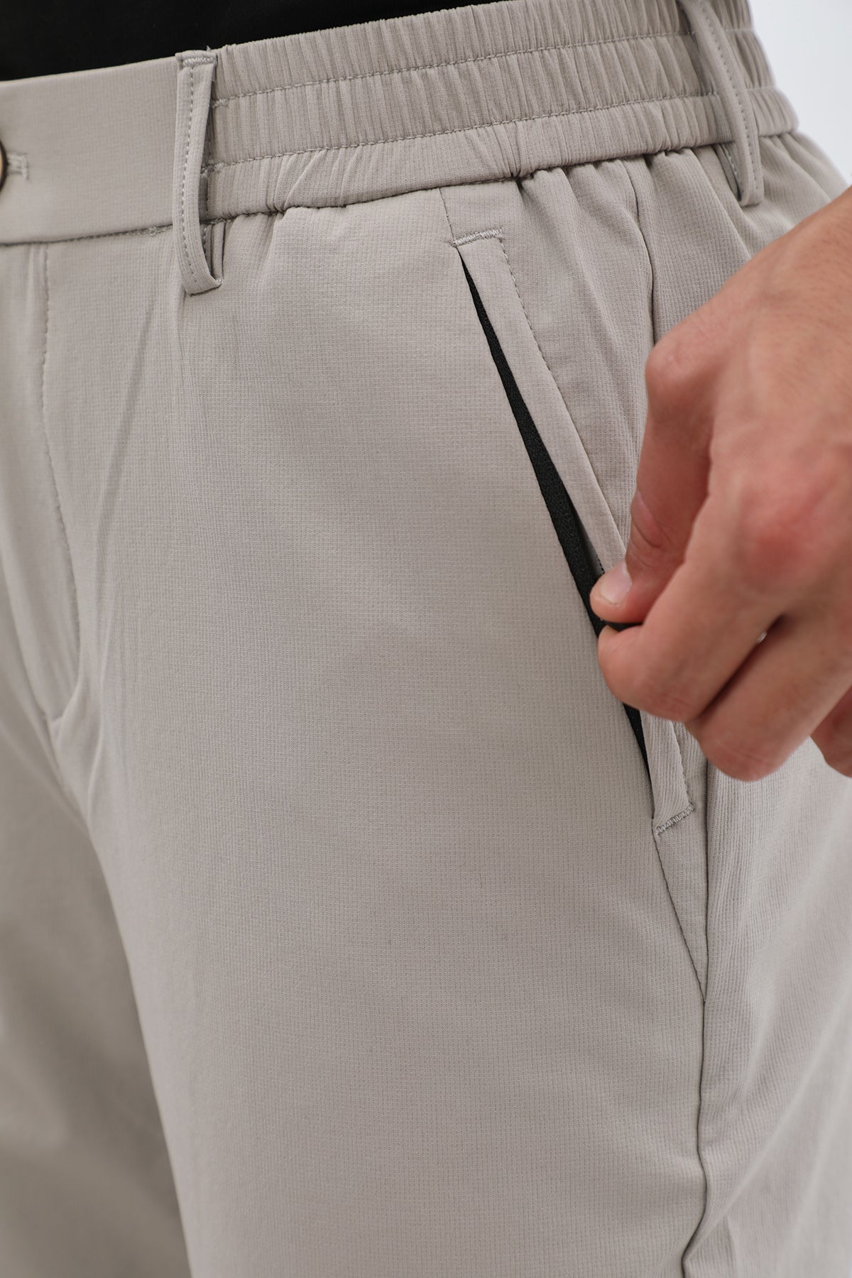 JEANSPRO Technical Stretch-Blend Pants with Zip Pocket - Stone