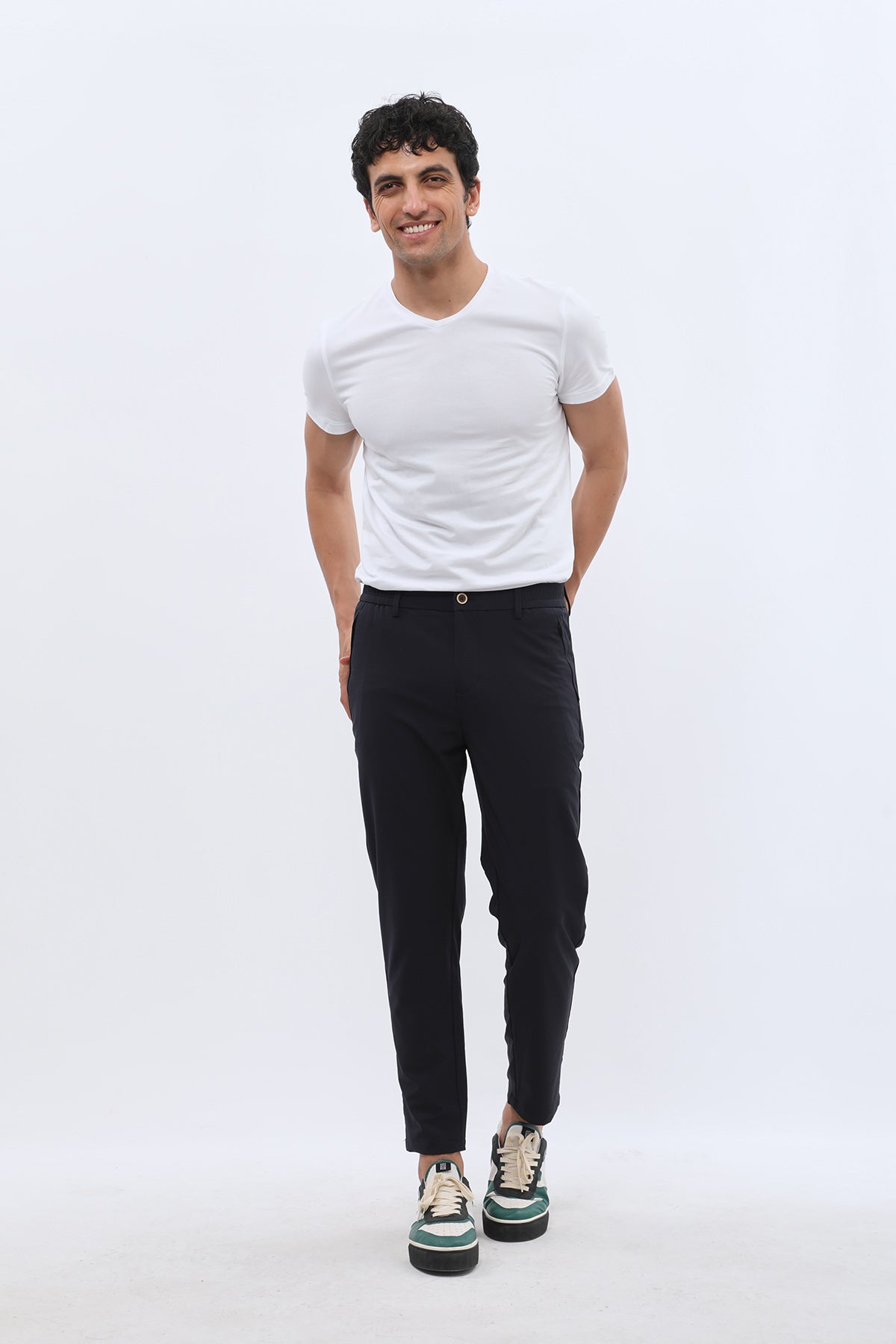 JEANSPRO Technical Stretch-Blend Pants with Zip Pocket - Navy
