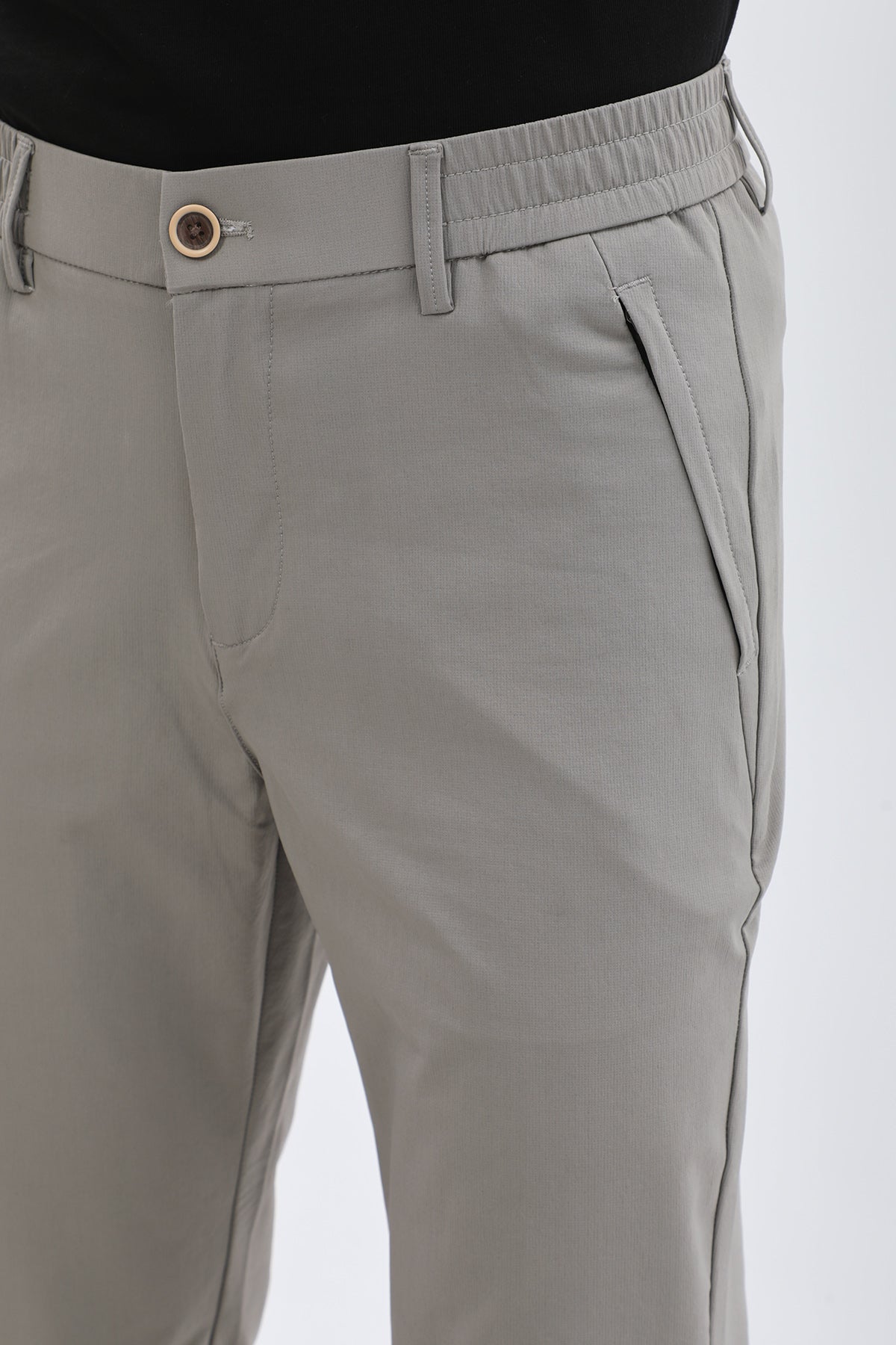 JEANSPRO Technical Stretch-Blend Pants with Zip Pocket - Grey