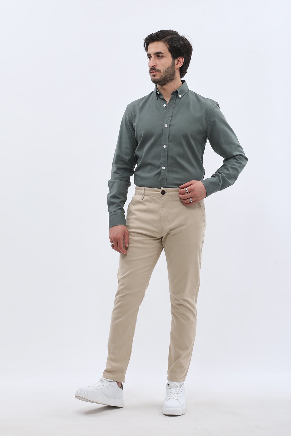 JEANSPRO Cotton Slim Fit Chino Pants - Beige
