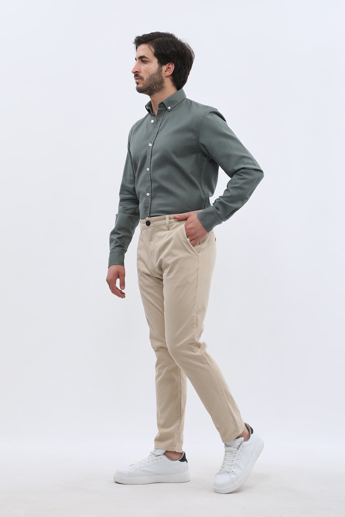 JEANSPRO Cotton Slim Fit Chino Pants - Beige
