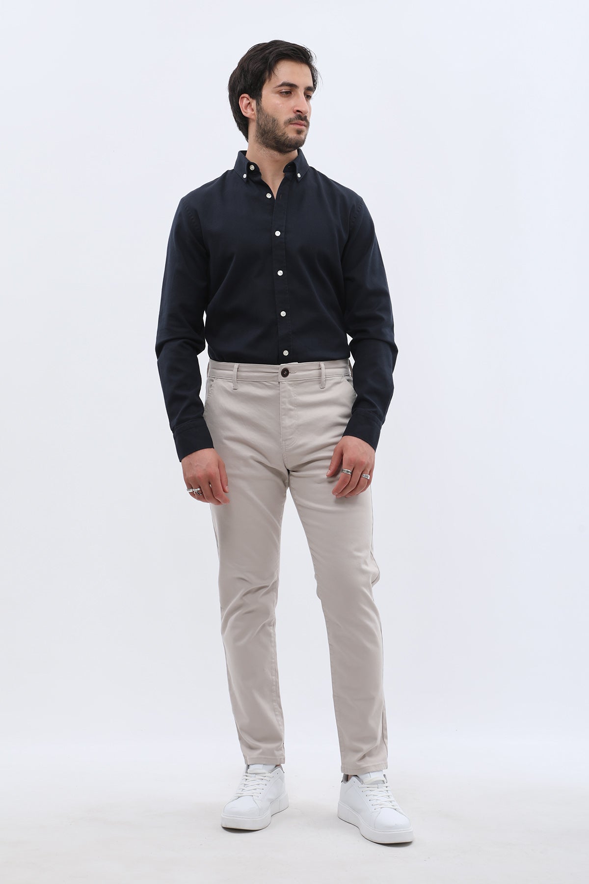 JEANSPRO Cotton Slim Fit Chino Pants - Stone