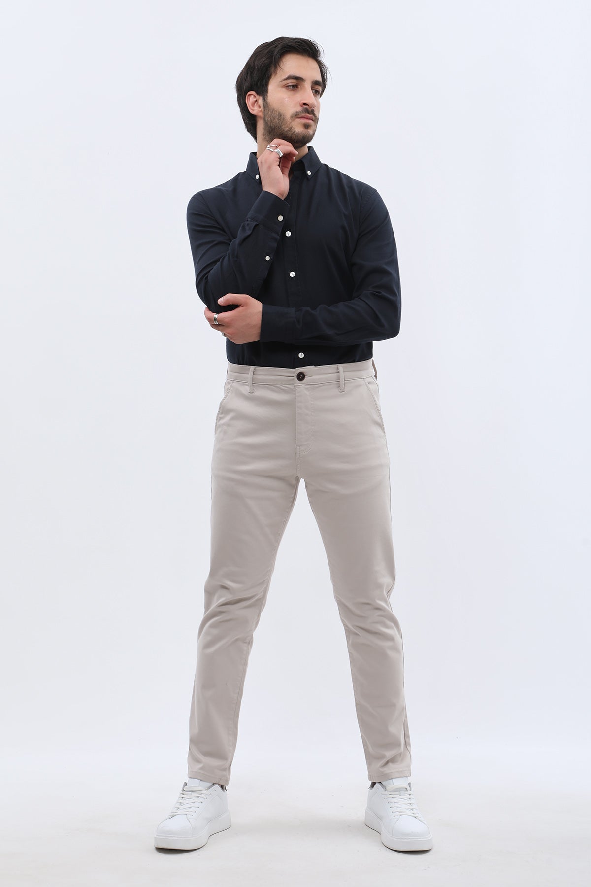 JEANSPRO Cotton Slim Fit Chino Pants - Stone