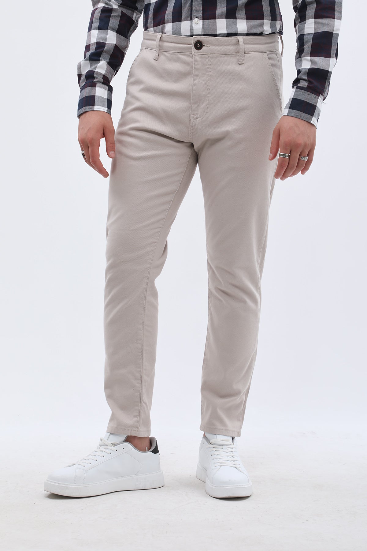 JEANSPRO Cotton Slim Fit Chino Pants - Stone